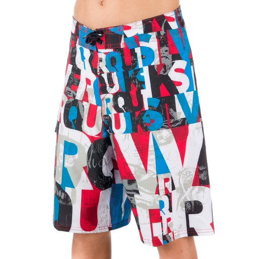 Blocked Boardshort youth quik red XL